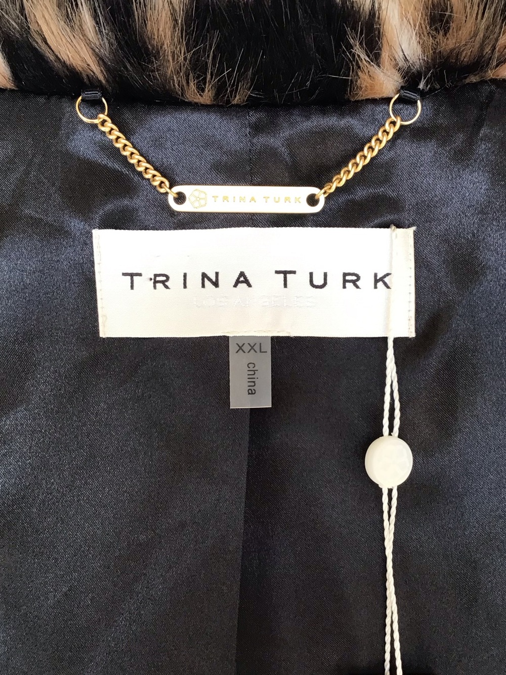 Trina Turk Dianella Leopard Faux Fur Jacket NEW - Picture 6 of 8